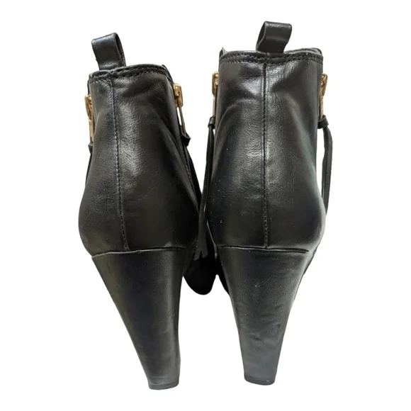 Steve Madden Jannyce Black Suede Leather Ankle Boots Size 8M - Picture 6 of 12